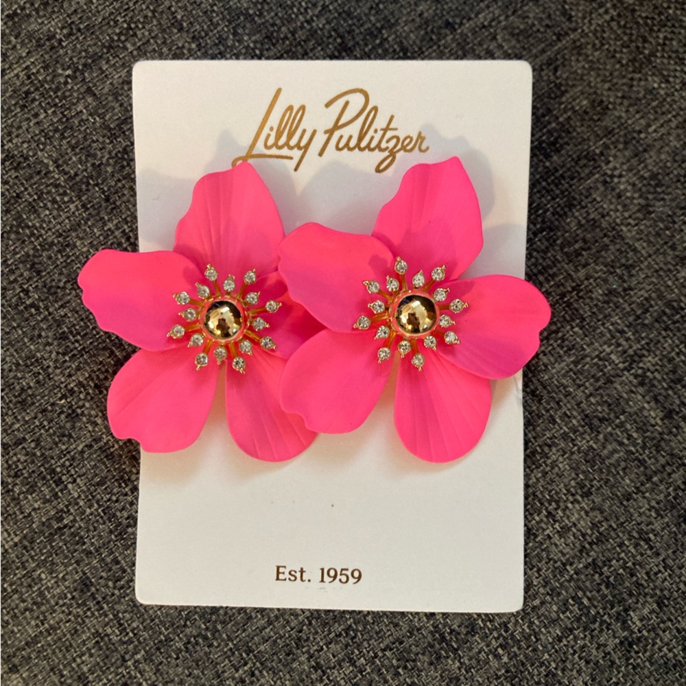 Lilly Pulitzer Pink Floral Earrings